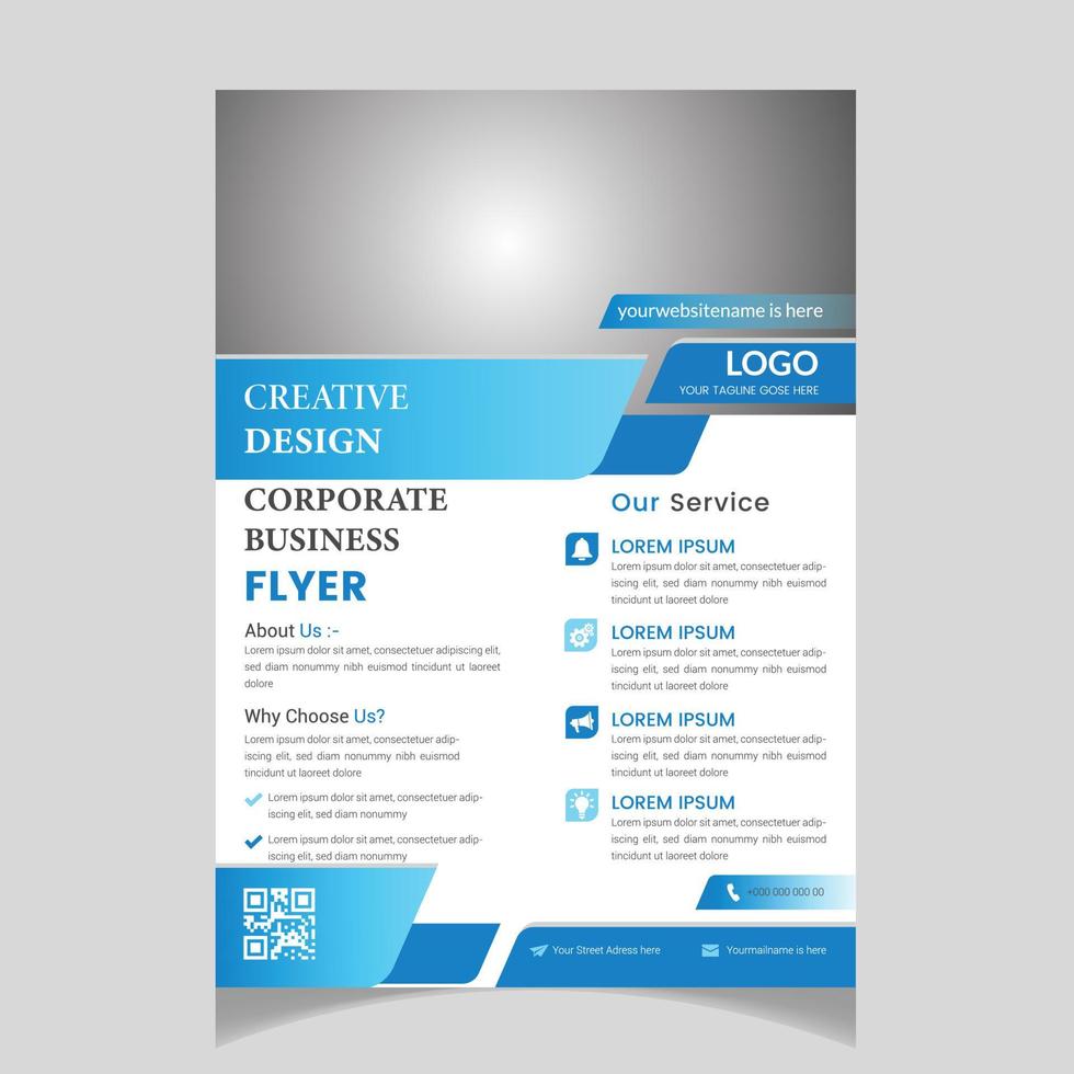 creative flyer design template vector