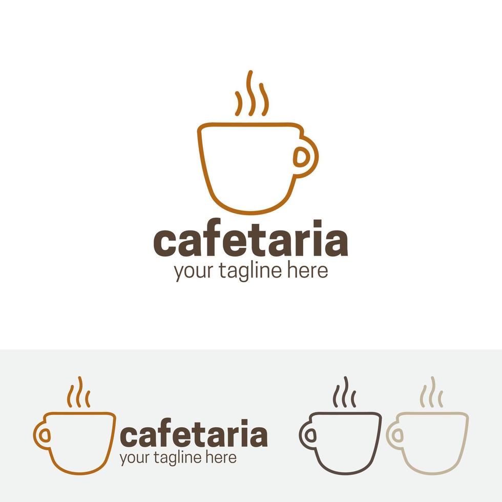 diseño de logotipo de cafetería vector