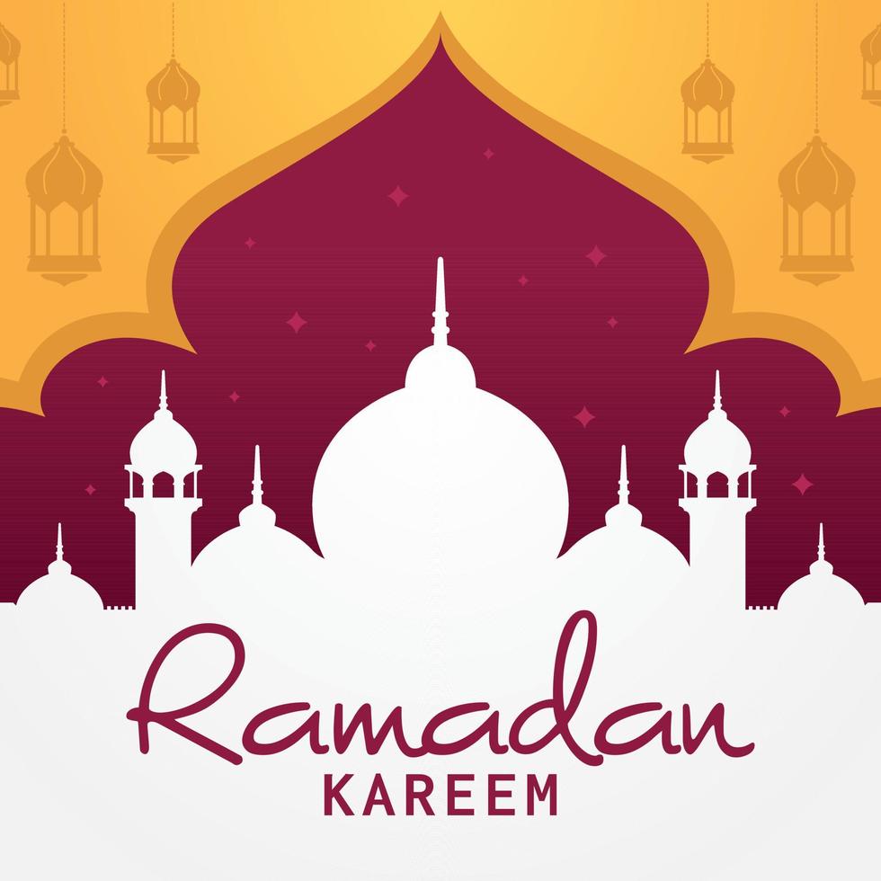 Ramadan kareem greeting card vector