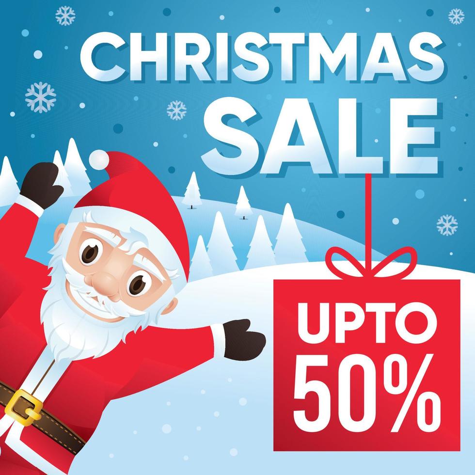 Merry Christmas sale background vector