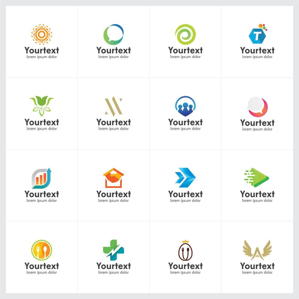 Creative logo collection vector