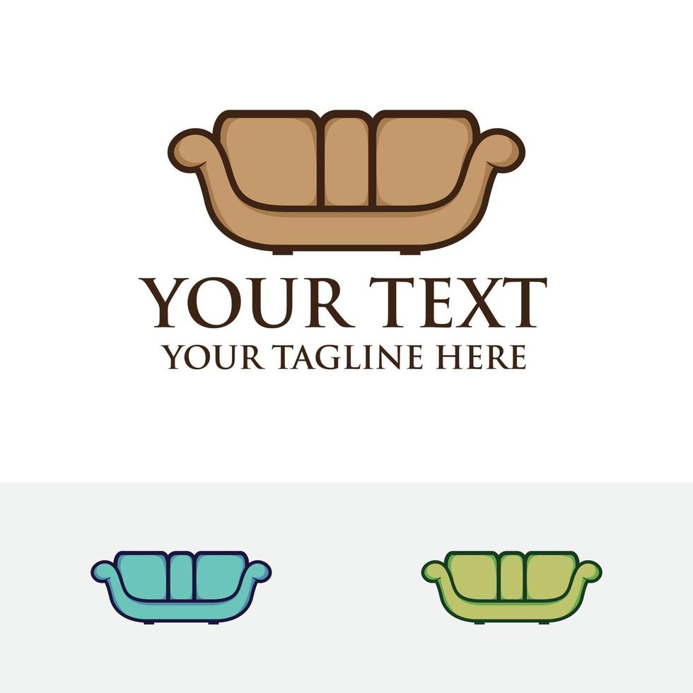 Sofa logo design vector