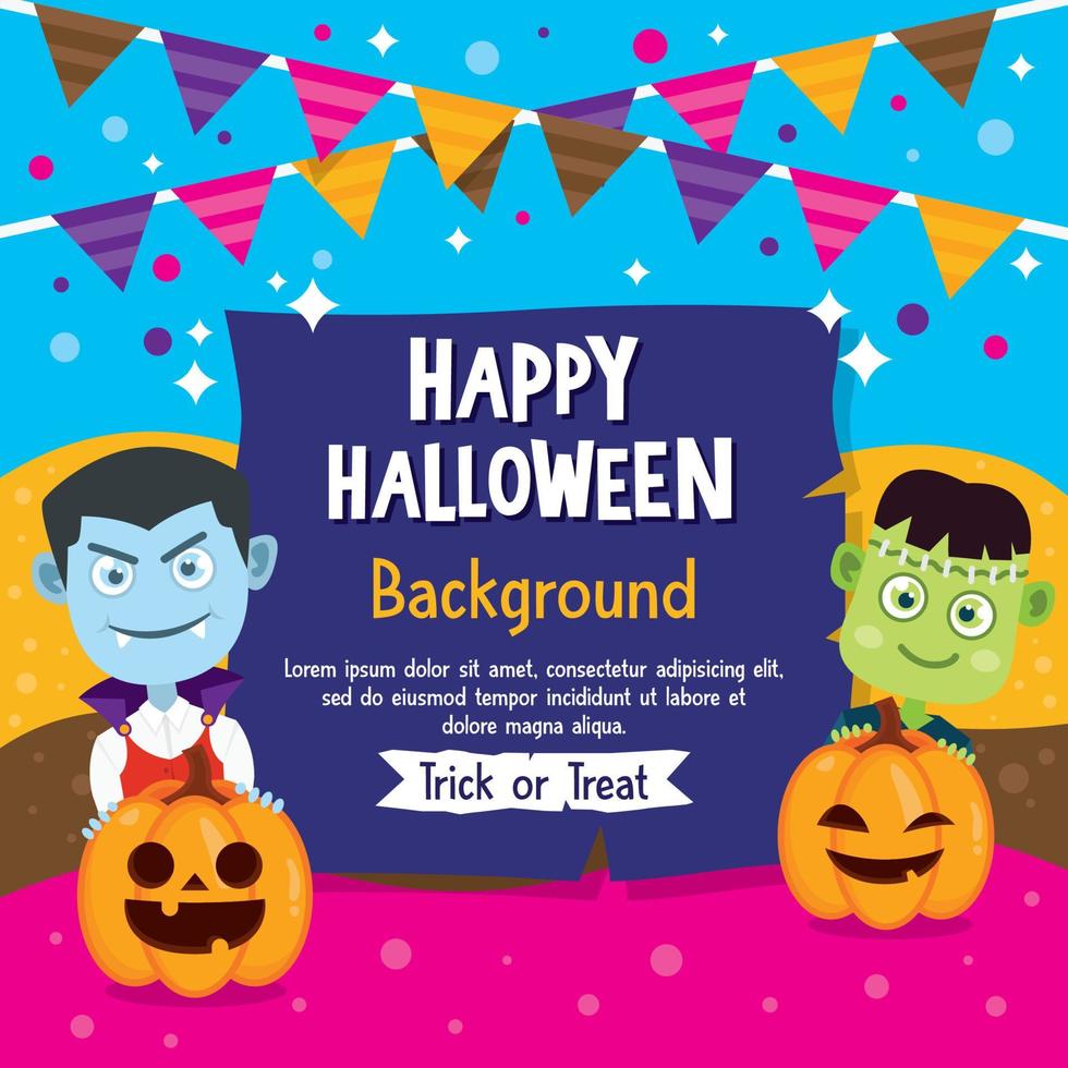 tarjeta de felicitación de halloween vector