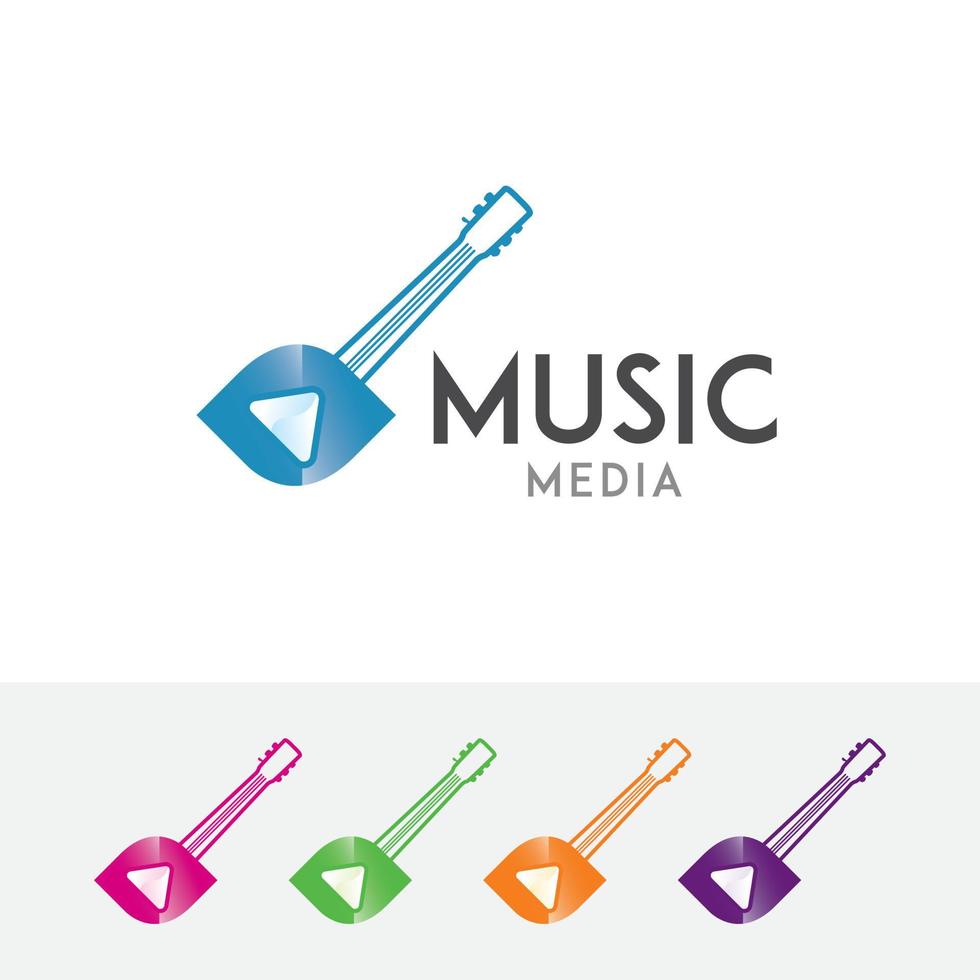 diseño de logotipo de música vector