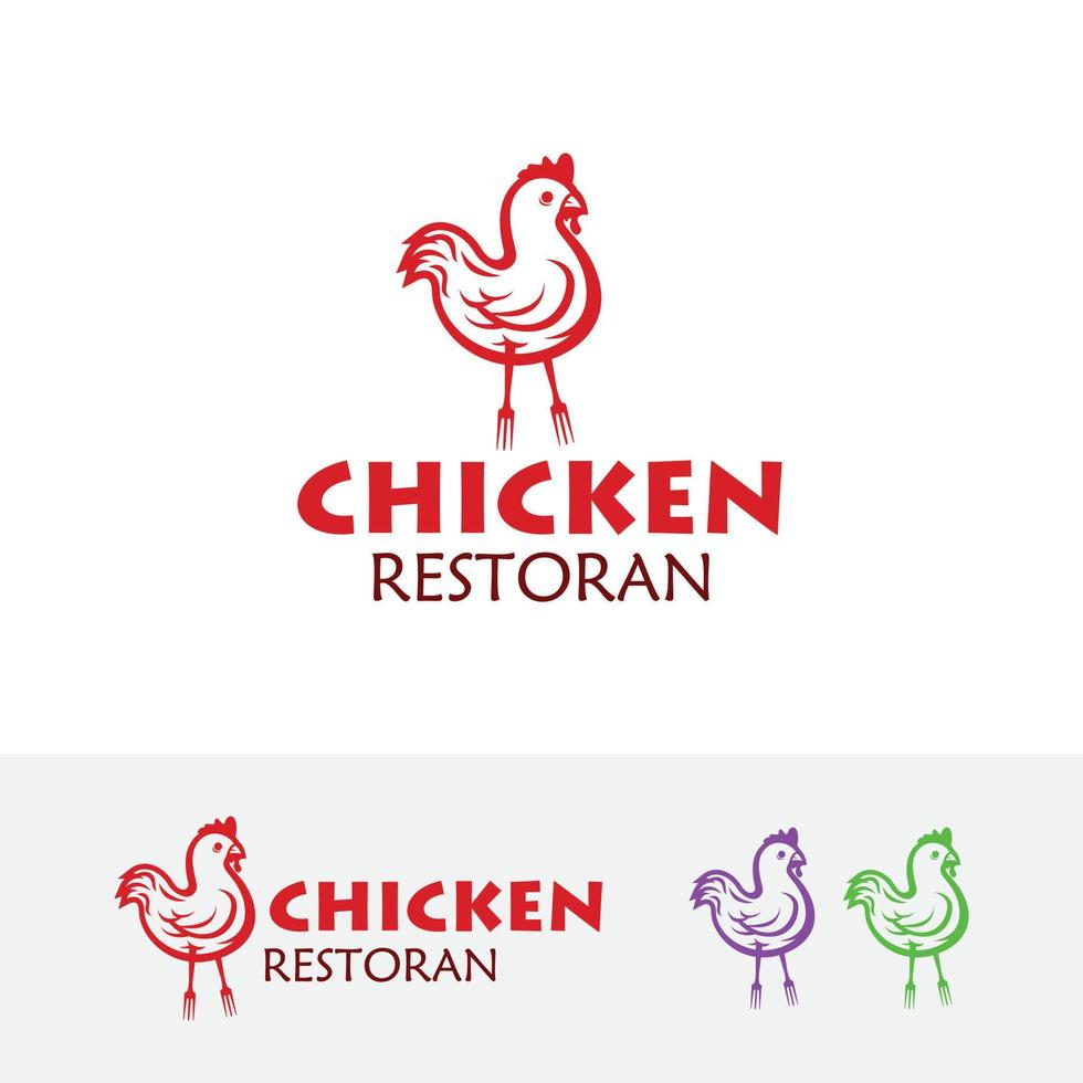 diseño de logotipo de vector de pollo