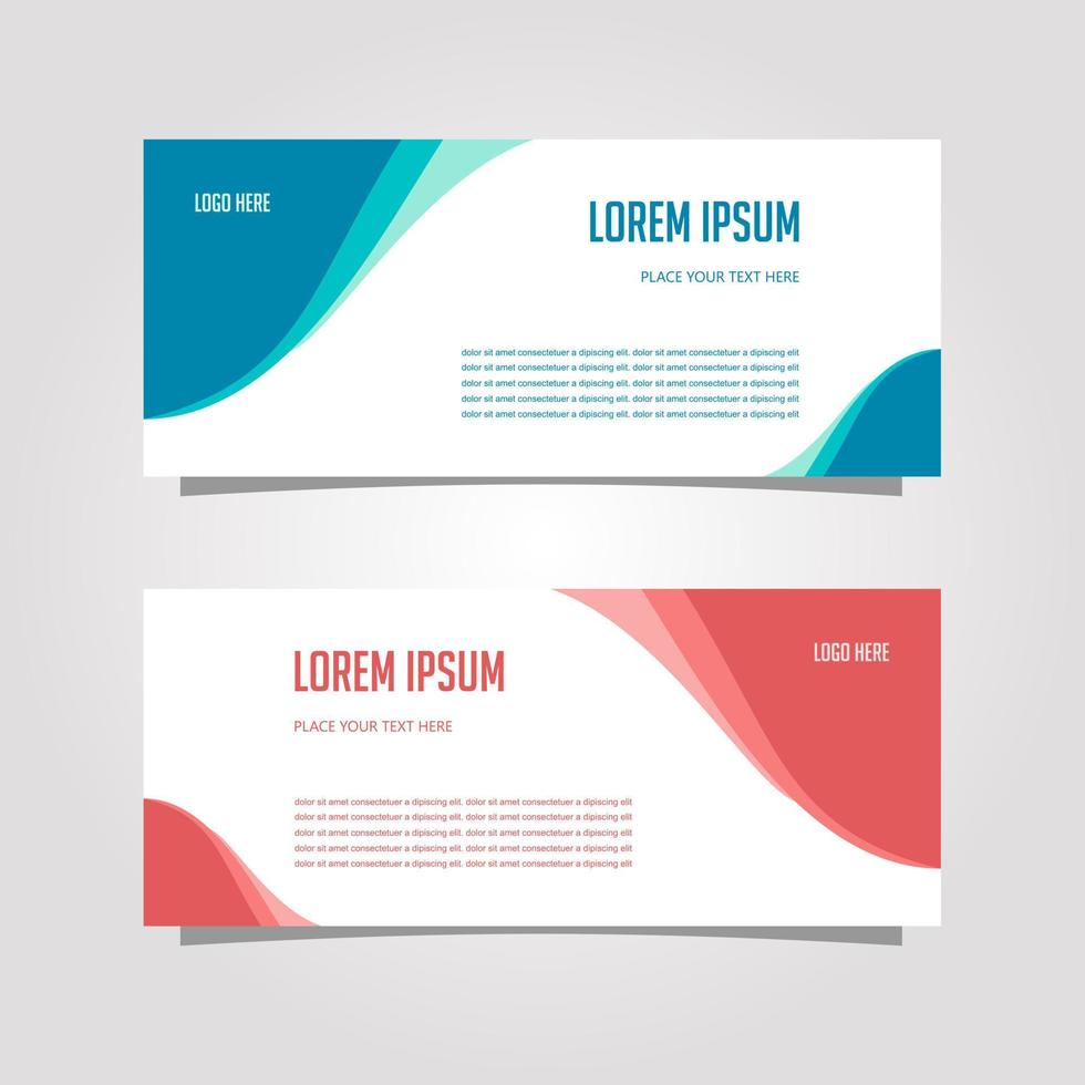 Vector Design Banner Background In Two Colors, blue and pink