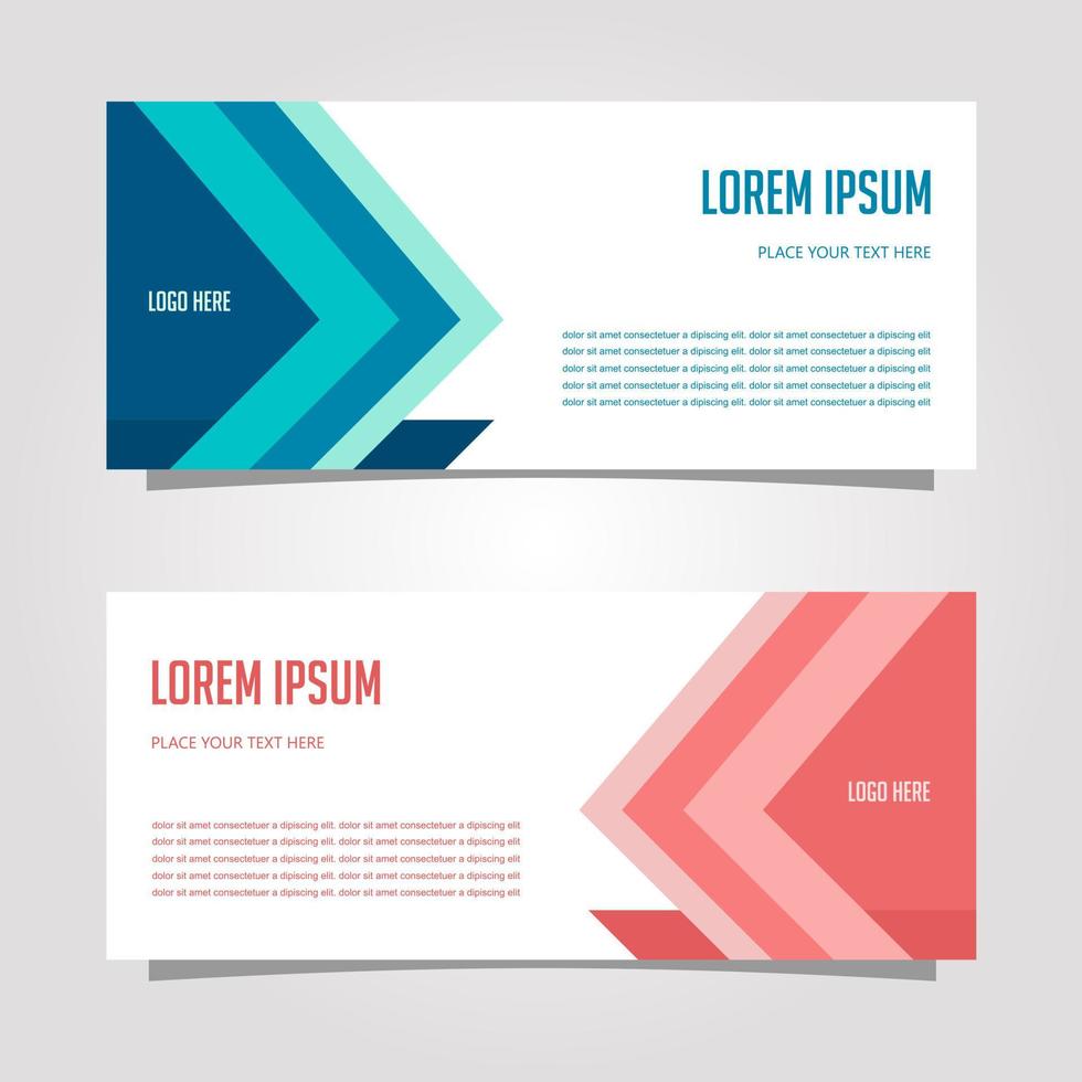 Vector Design Banner Background In Two Colors, blue and pink