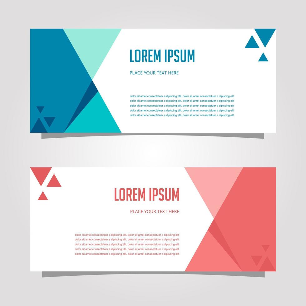 Vector Design Banner Background In Two Colors, blue and pink