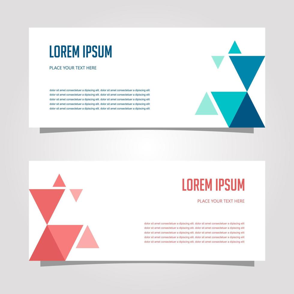 Vector Design Banner Background In Two Colors, blue and pink