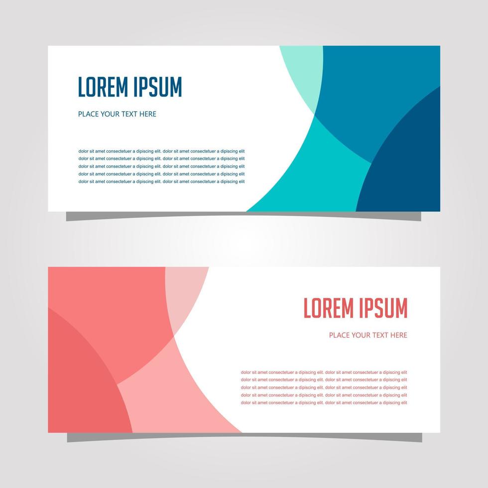 Vector Design Banner Background In Two Colors, blue and pink