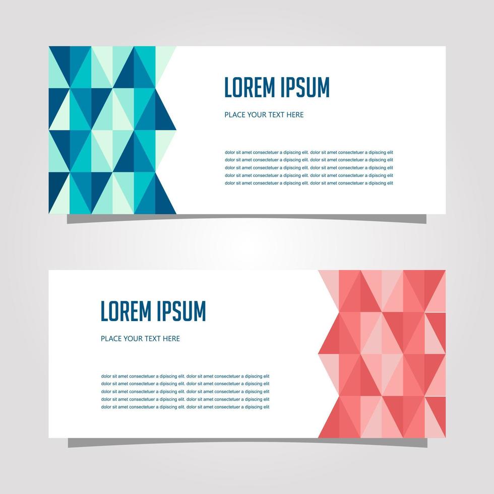 Vector Design Banner Background In Two Colors, blue and pink