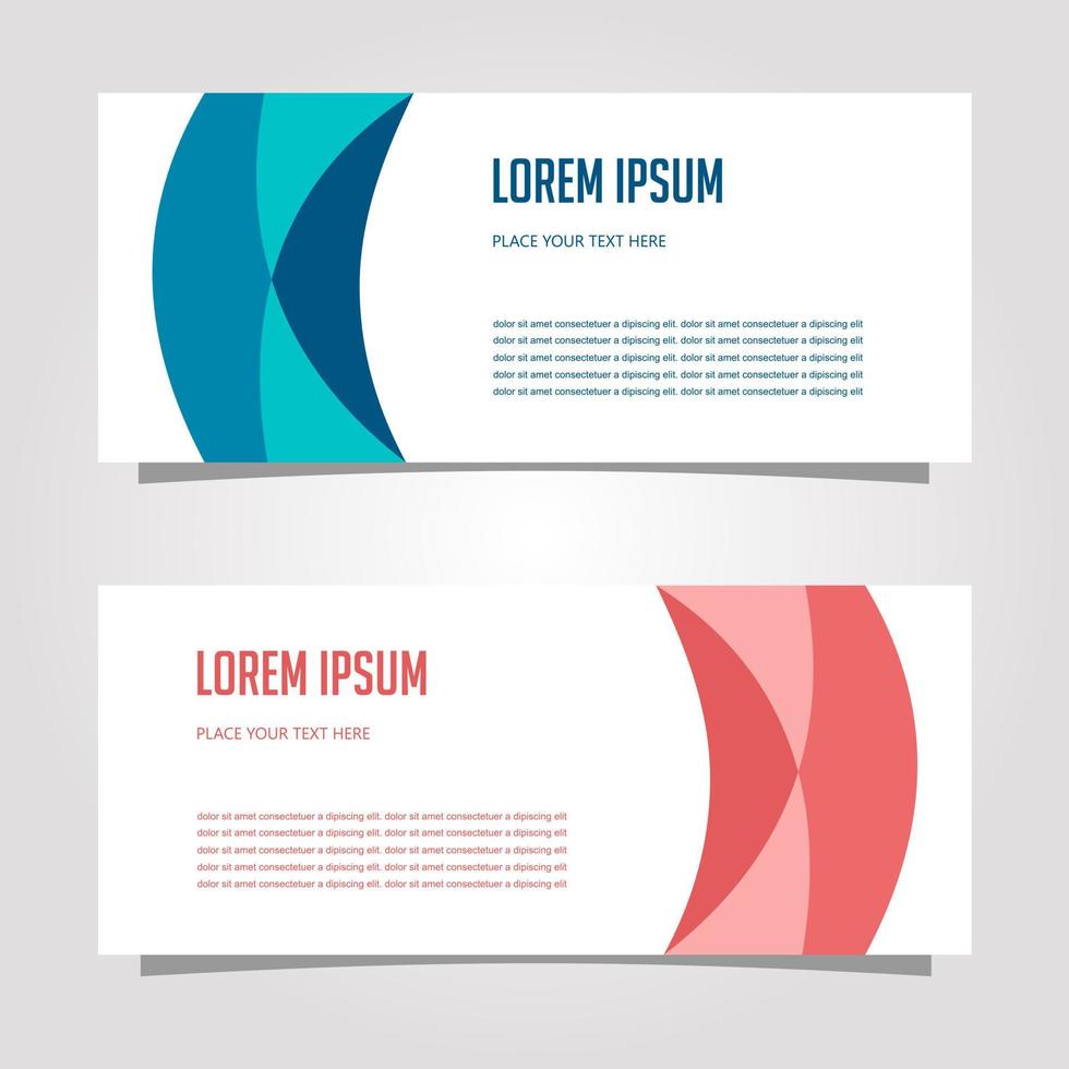 Vector Design Banner Background In Two Colors, blue and pink