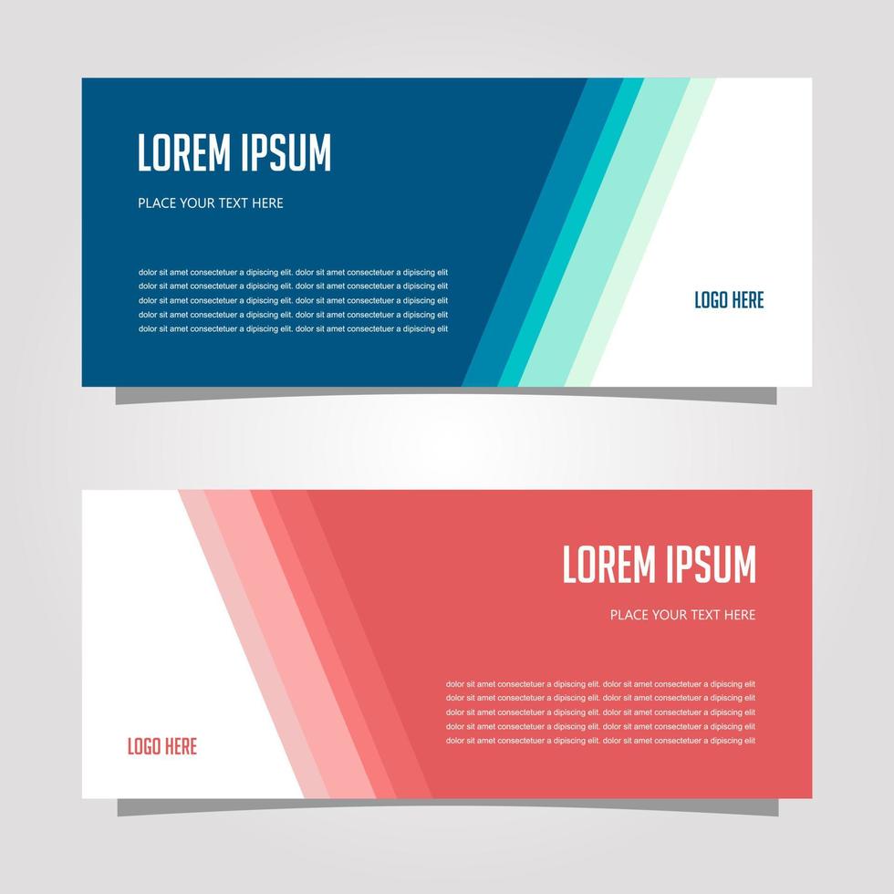 Vector Design Banner Background In Two Colors, blue and pink