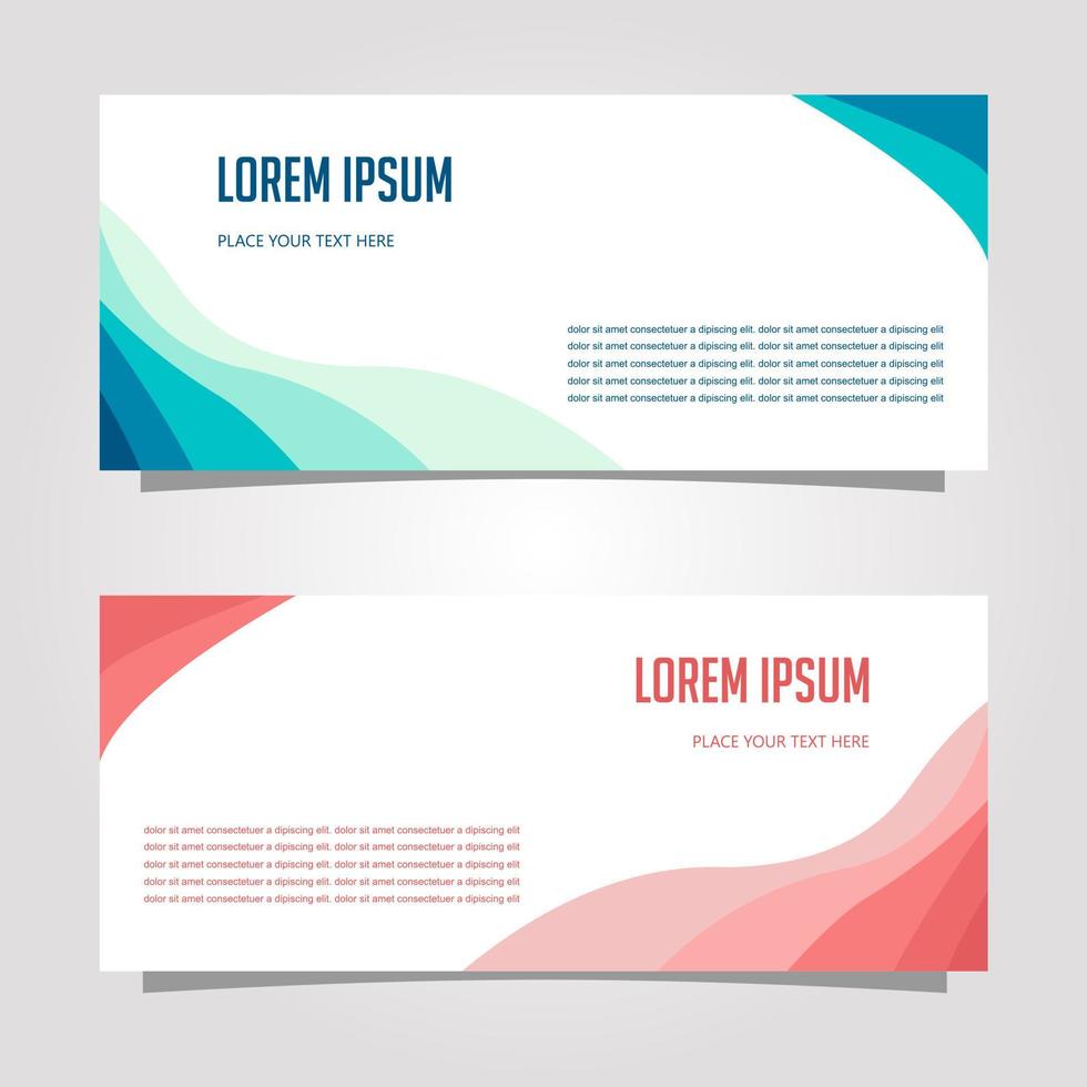 Vector Design Banner Background In Two Colors, blue and pink