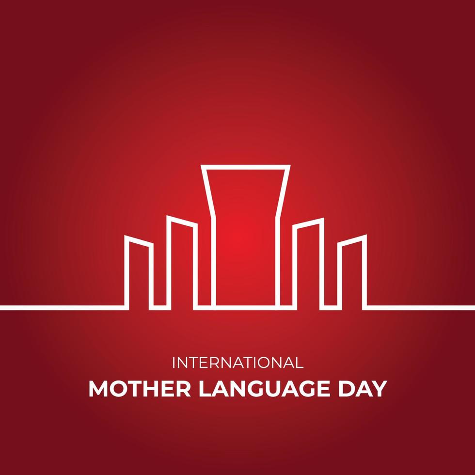 21 February, for Martyrs Day and International Mother Language Day of Bangladesh vector