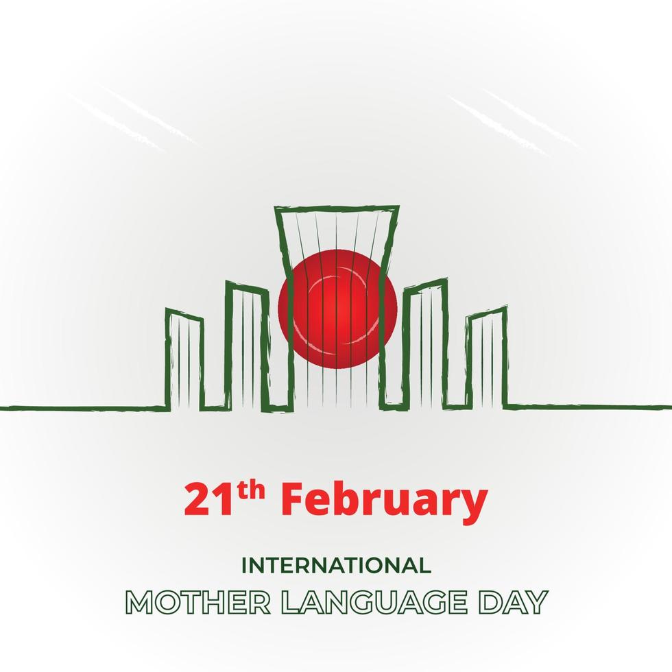 21 de febrero, por el día de los mártires y el día internacional de la lengua materna de bangladesh vector