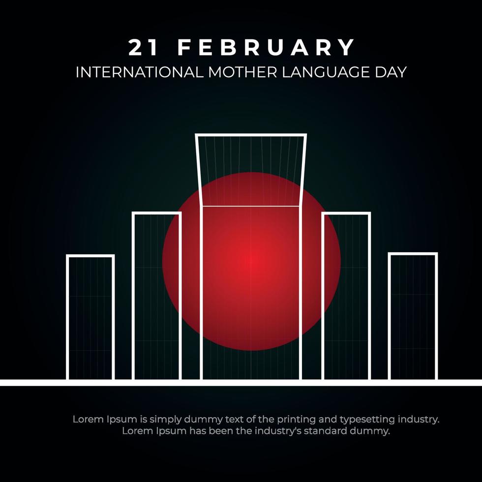 International mother language day in Bangladesh social media post banner vector