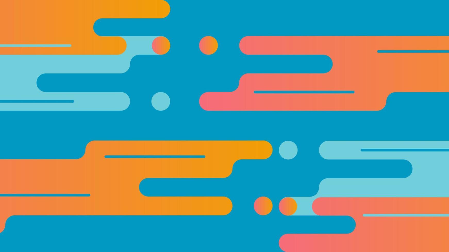 Abstract Orange Blue Geometric Background vector