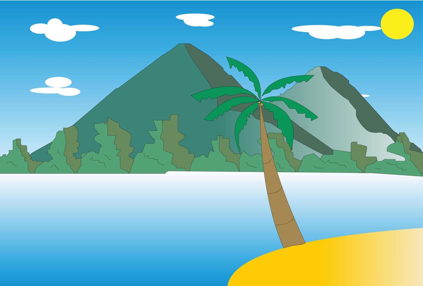 mountains illustration suitable for background vector