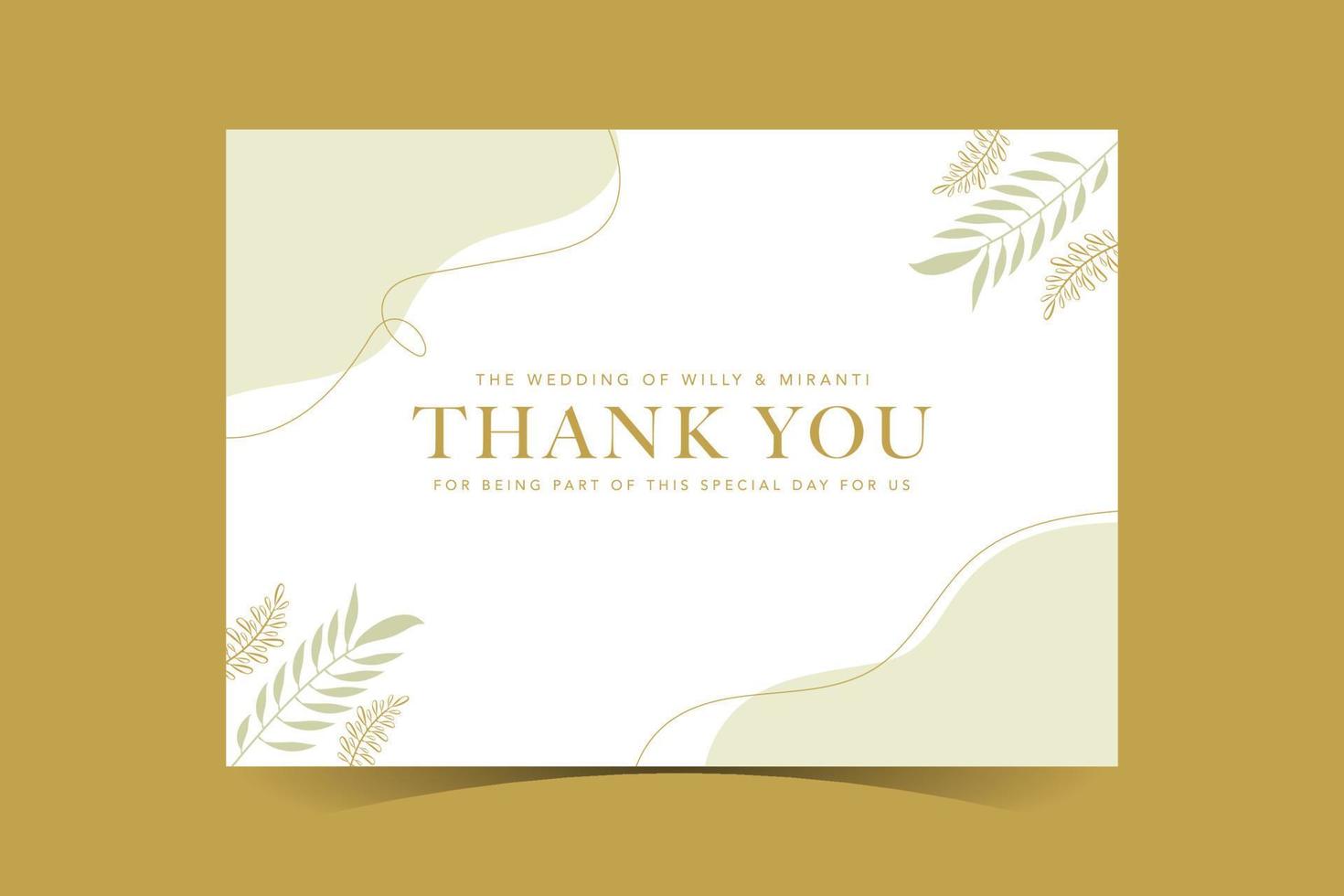 Wedding greeting card template vector