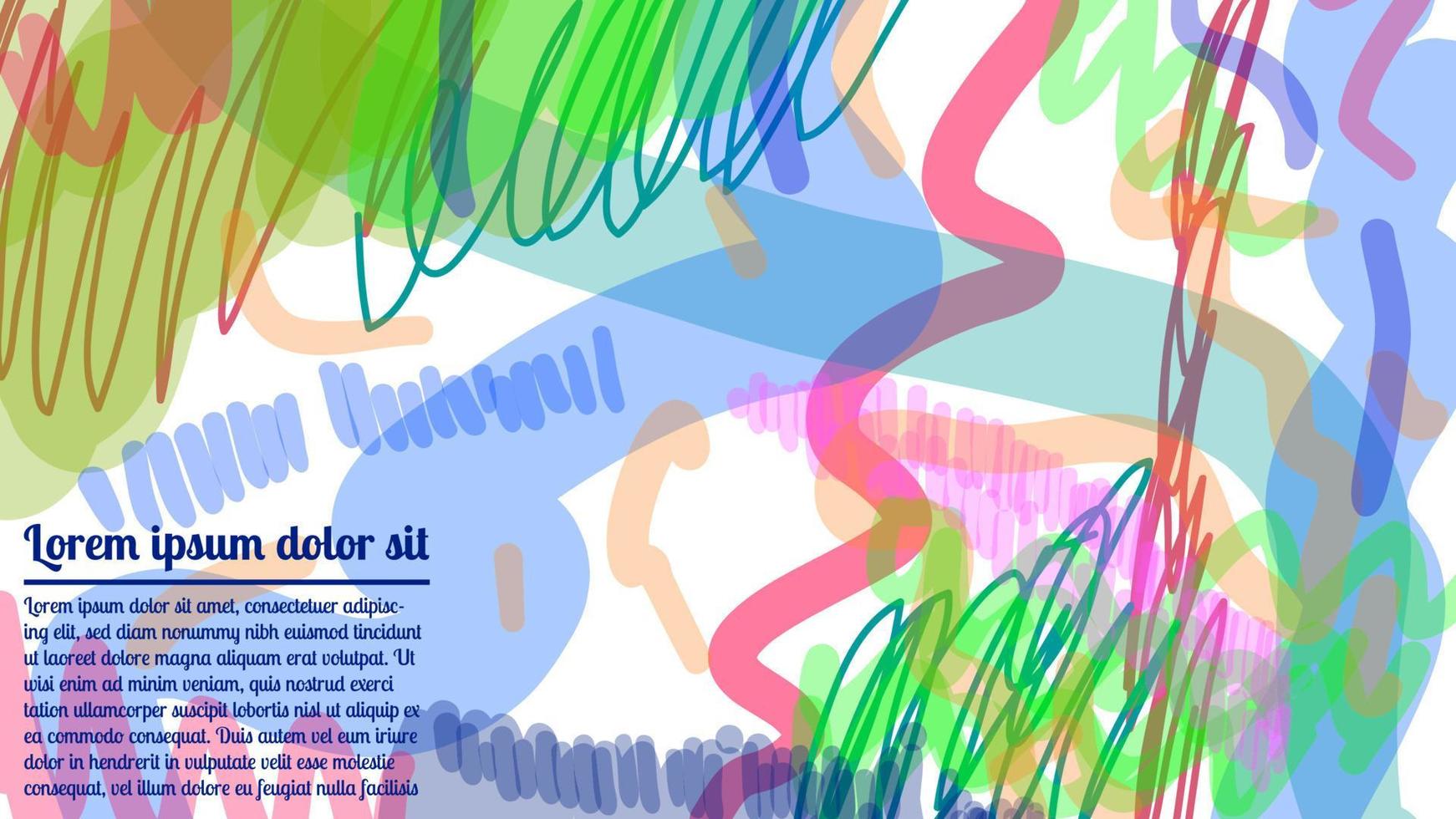 Abstract creative background with brush strokes. Modern artistic cover design, colorful texture. Trendy pattern, doodle poster, geometric brochure, card. vector