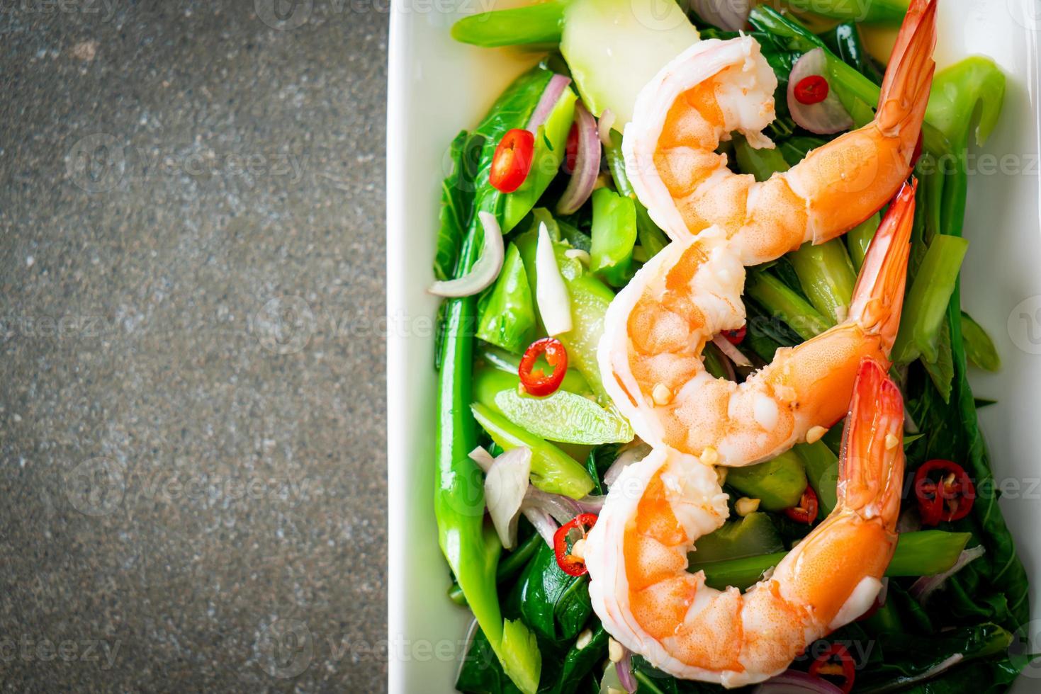 Spicy Chinese Kale Salad with Shrimp photo