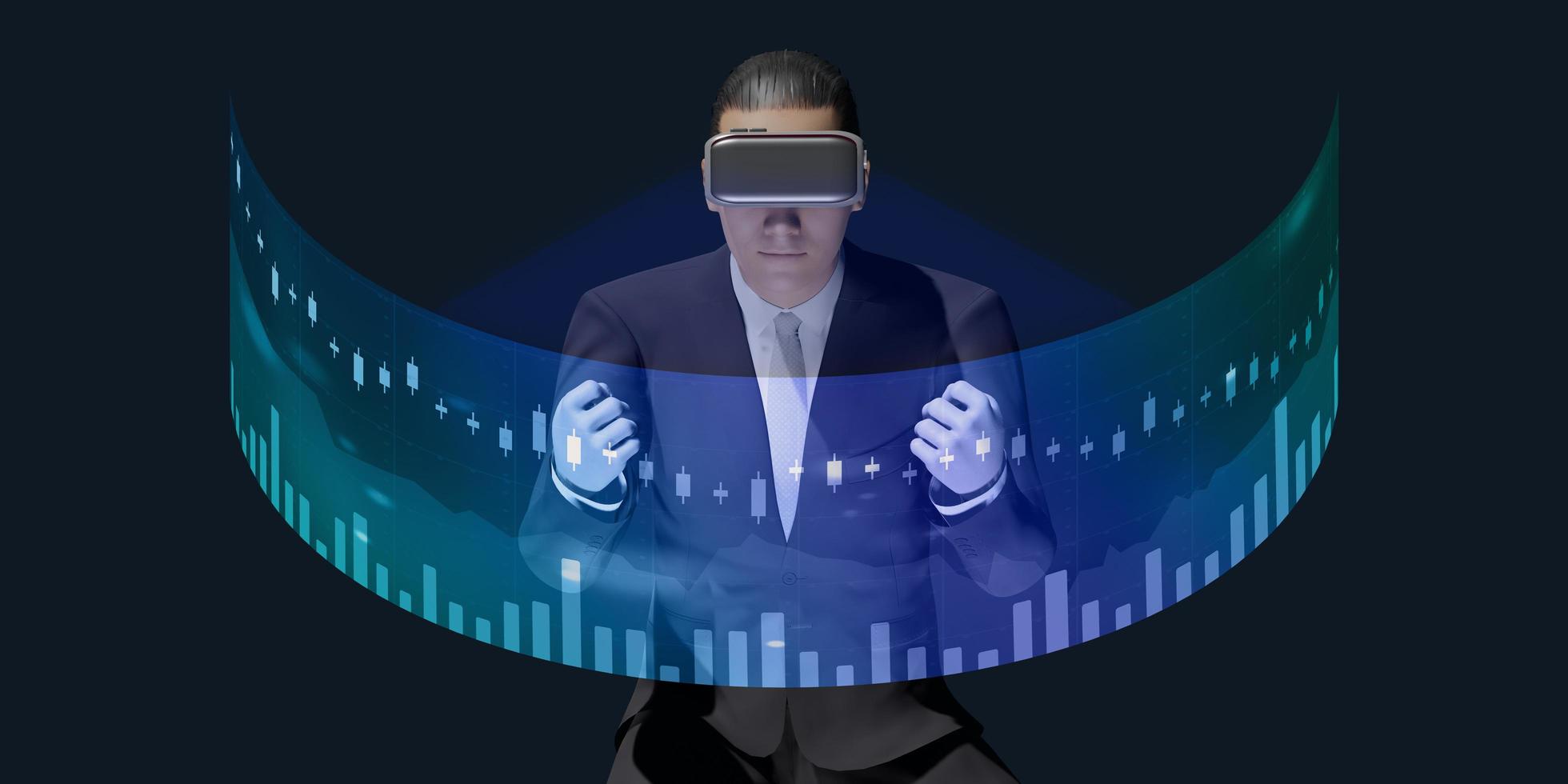 stock trading VR Camera Business in Metaverse Stock Trading Chart and stock trading in Metaverse photo