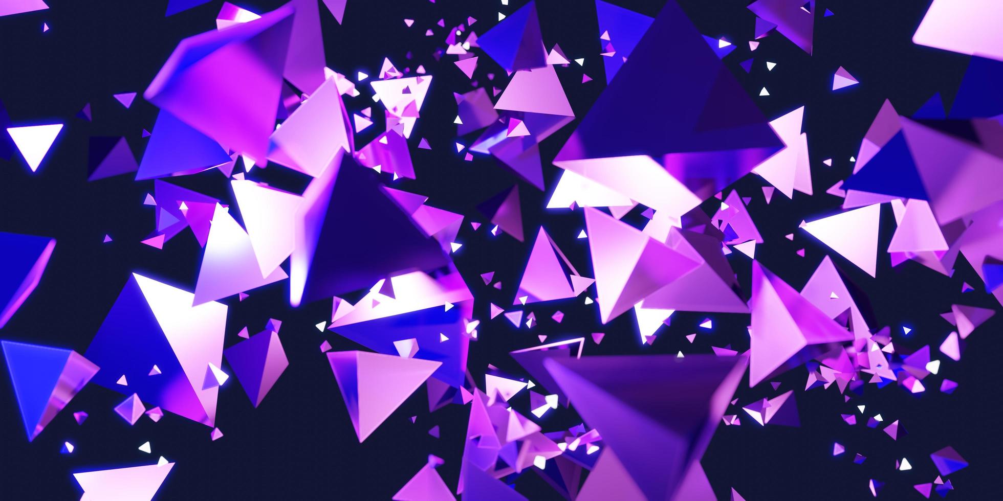 triangle abstract technology glow background 3d illustration photo