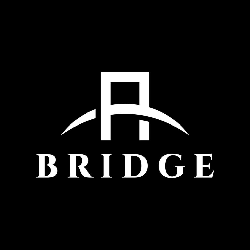 modern bridge logo design vector