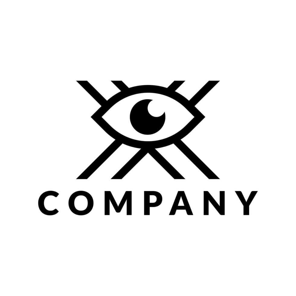 letter X eye logo design vector