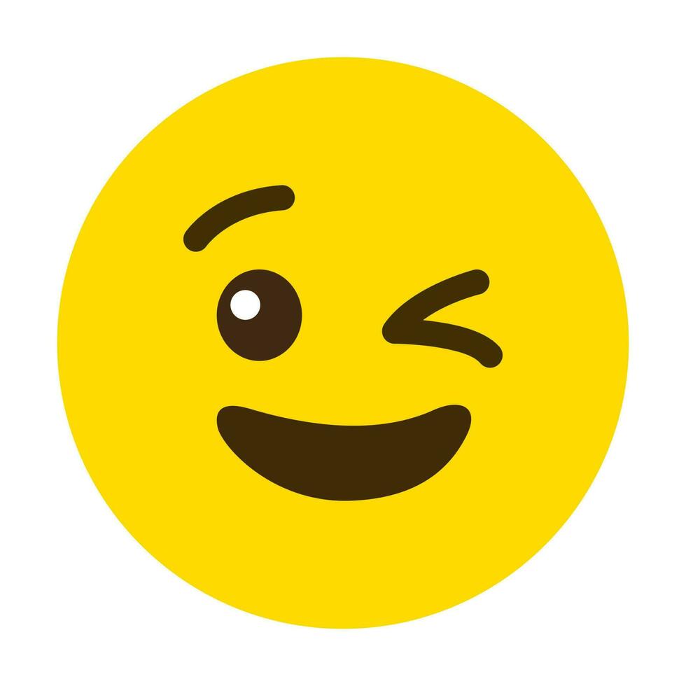 Yellow face emoji smiley emoticon icon vector