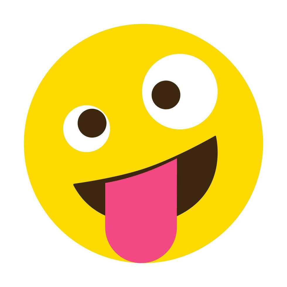 Yellow face emoji smiley emoticon icon vector