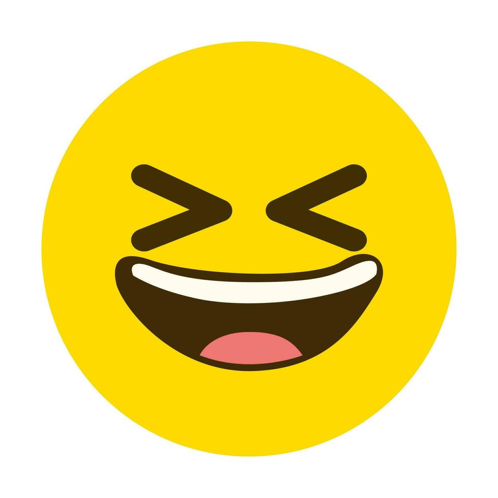 Yellow face emoji smiley emoticon icon vector