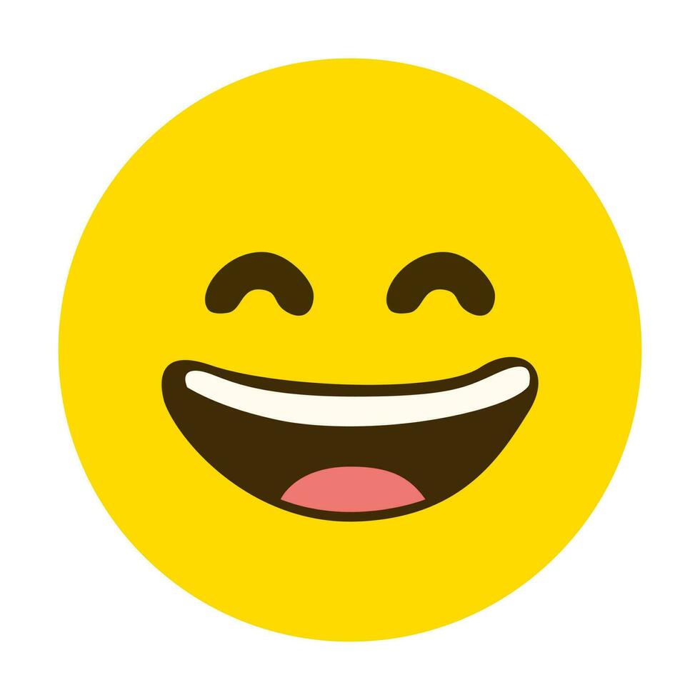 Yellow face emoji smiley emoticon icon vector