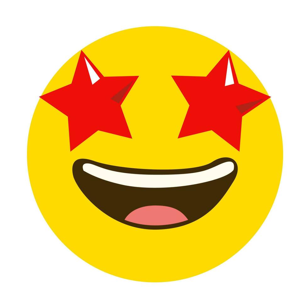 The yellow expression emoji has a special feeling. vector