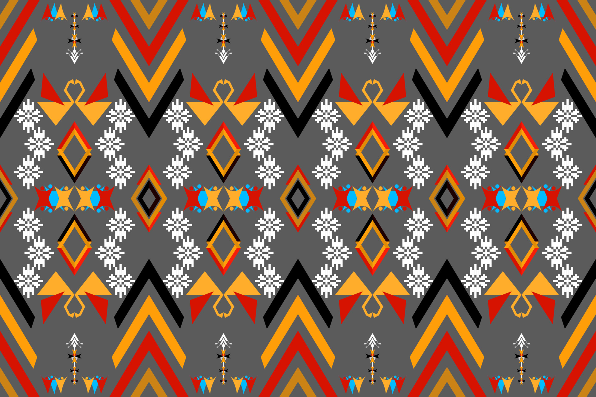 Geometric ethnic fabric pattern seamless design for background or ...