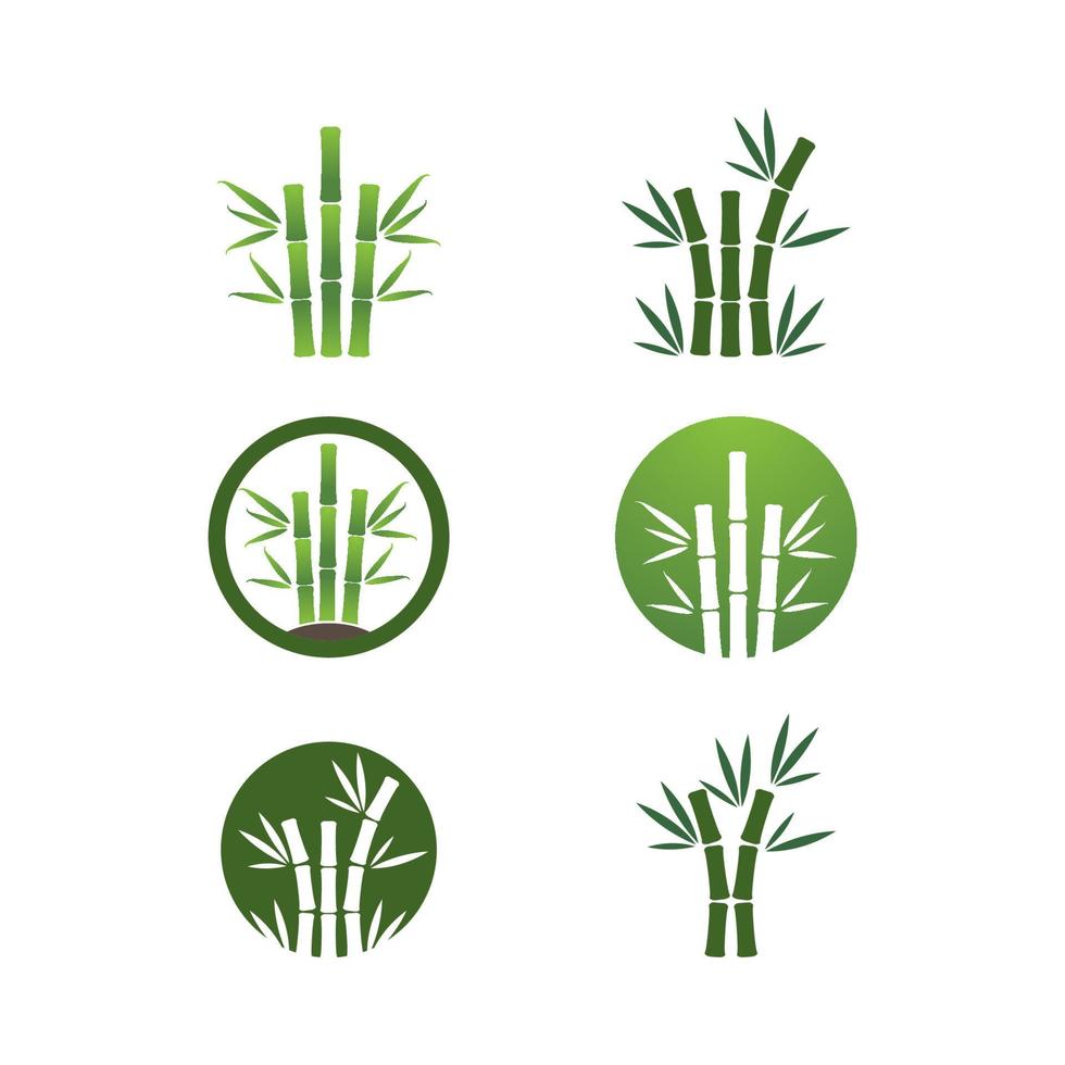 Set of  Bamboo tree vector