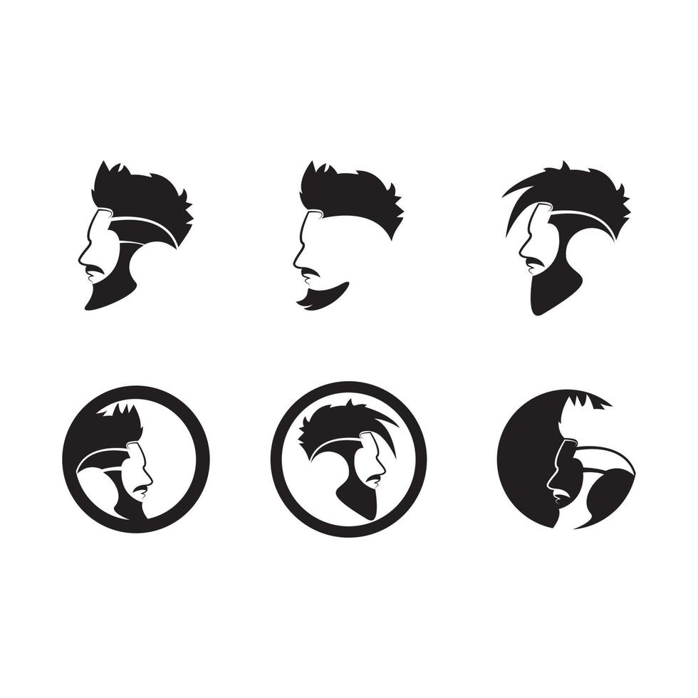 Barber hair cut model vector