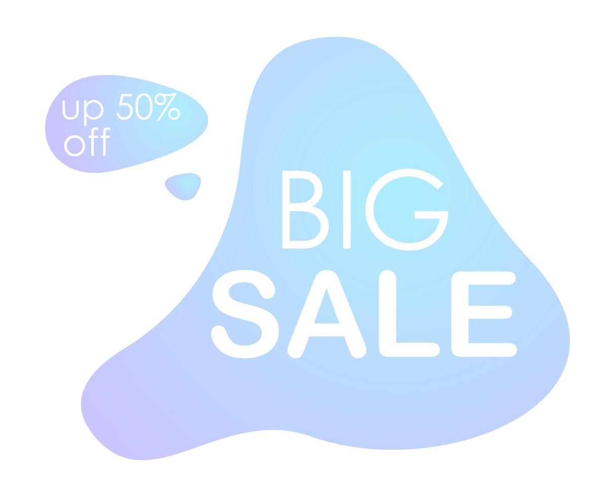 Web banner, template, postcard advertising big sale 50 percent off abstract style - Vector