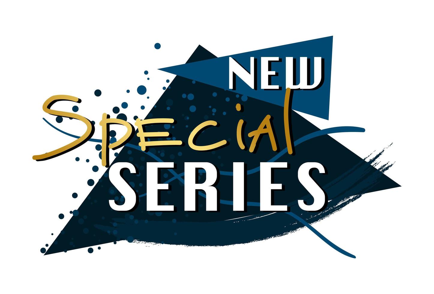 Paint smear web banner, business card, template NEW SPECIAL EDITION - Vector