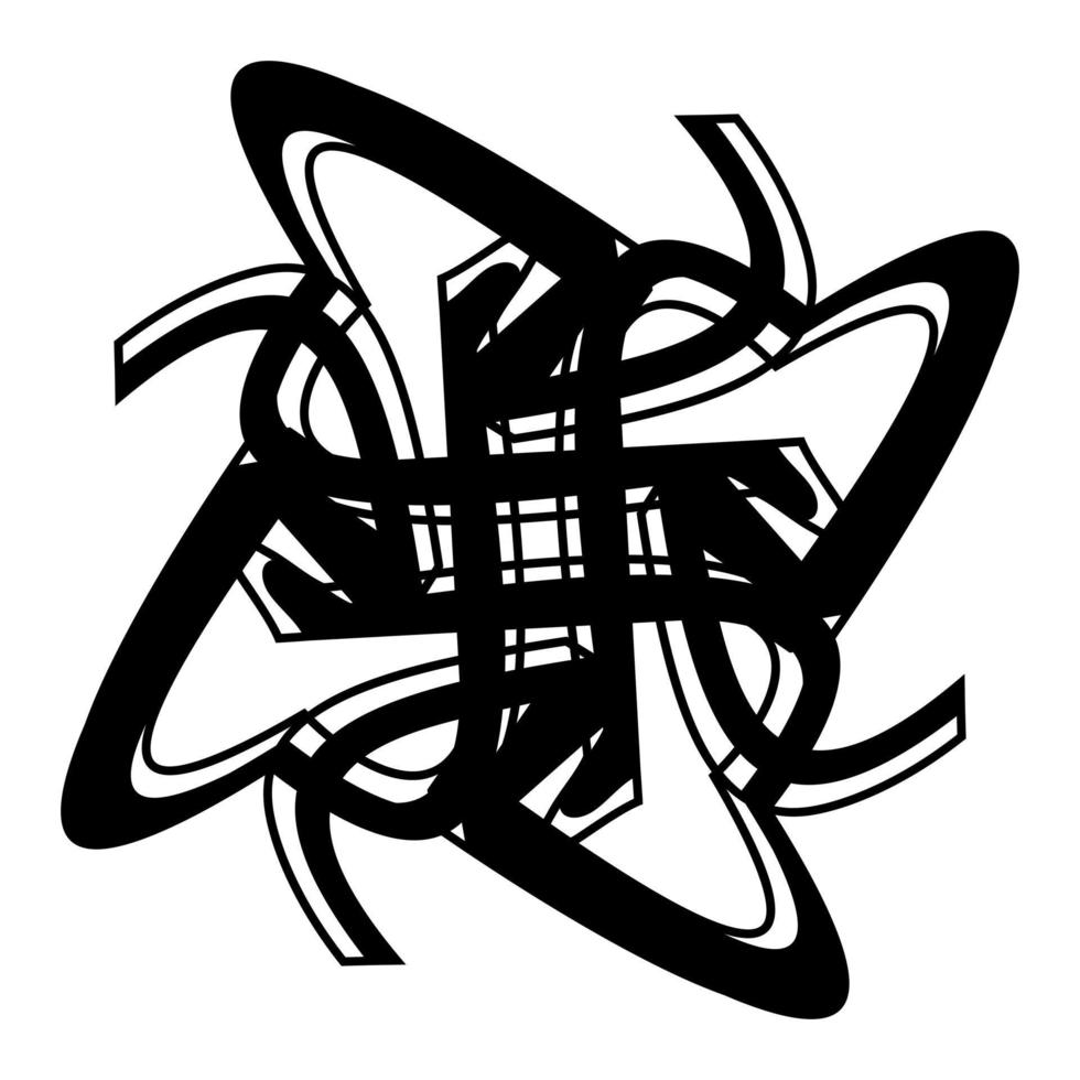 Abstract vector design in black color. Perfect for corporate, background, t-shirt,  and so on.