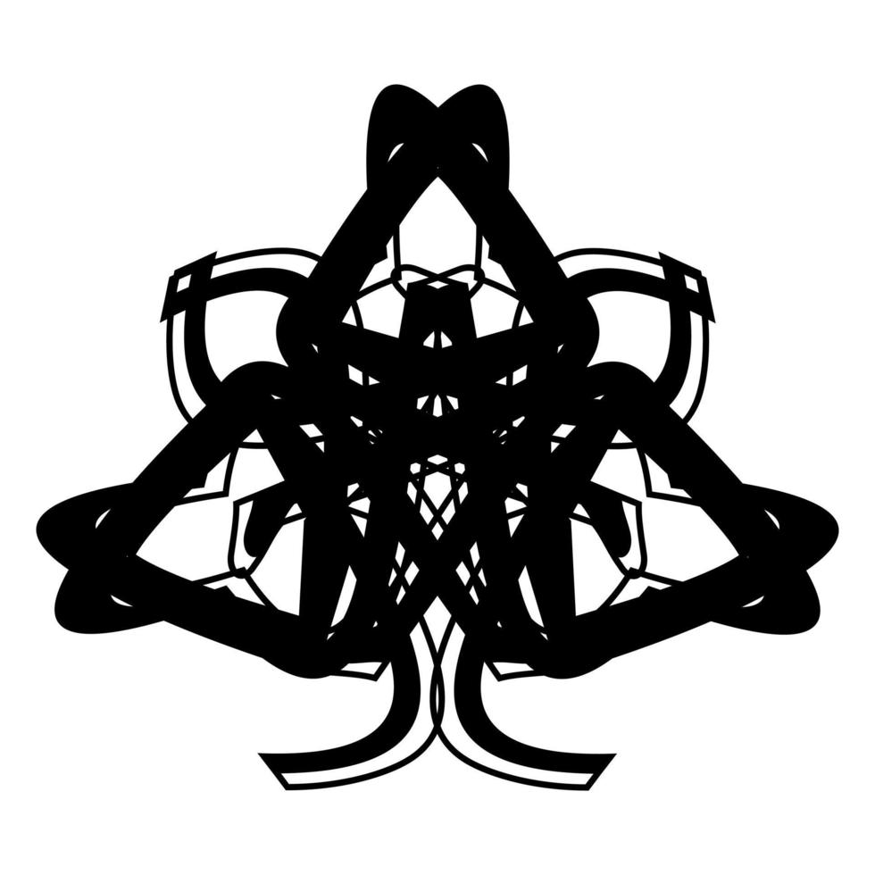 Abstract vector design in black color. Perfect for corporate, background, t-shirt,  and so on.