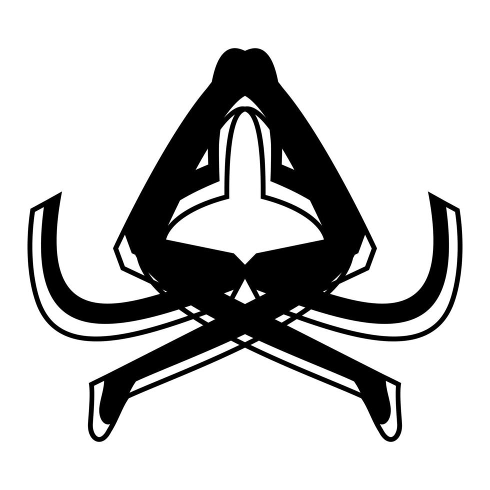 Abstract vector design in black color. Perfect for corporate, background, t-shirt,  and so on.