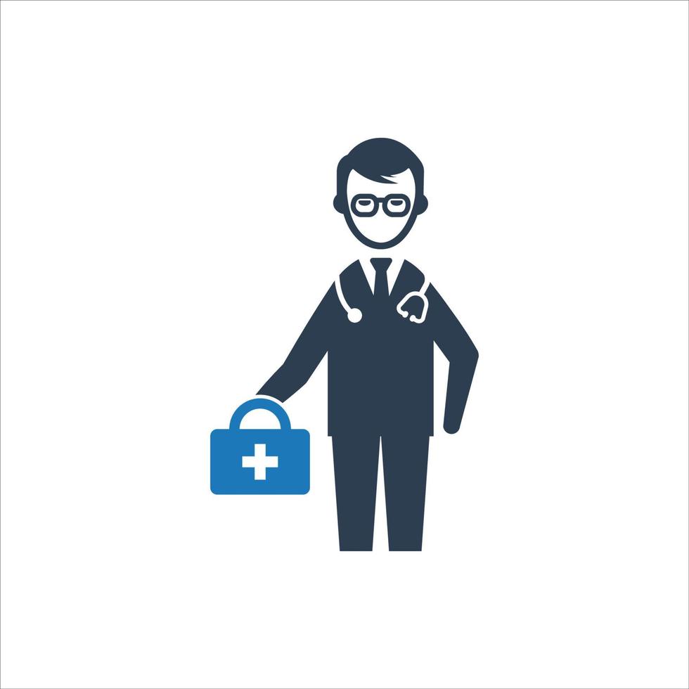 Emergency doctor icon, Doctor on Call Icon, Doctor Visit Icon vector