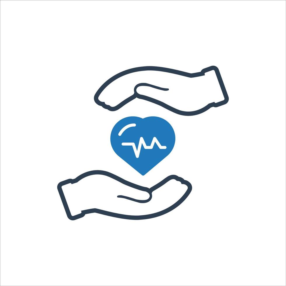 Heart Insurance Icon vector