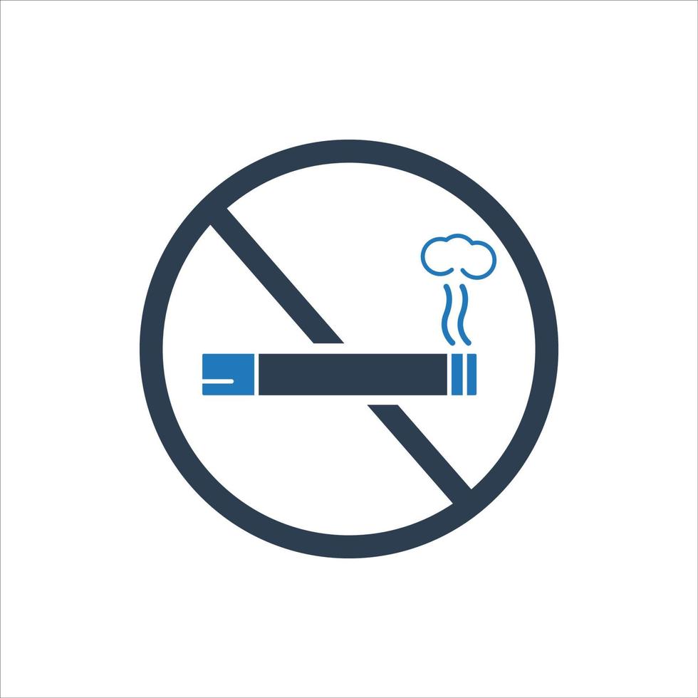 No smoking icon, Cigarette, tobacco icon, No Smoke Sign vector