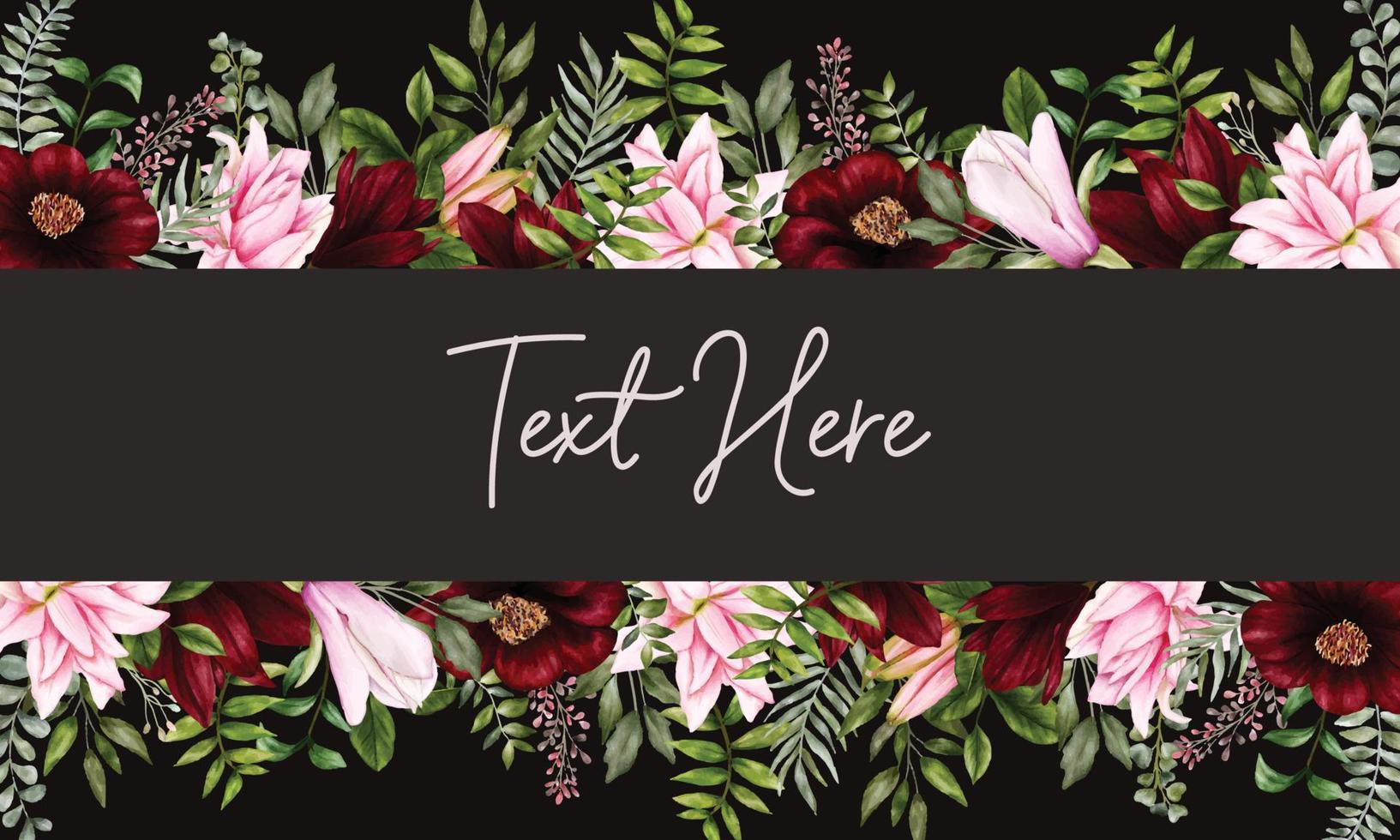 Elegant floral background with beautiful flowers ornament vector