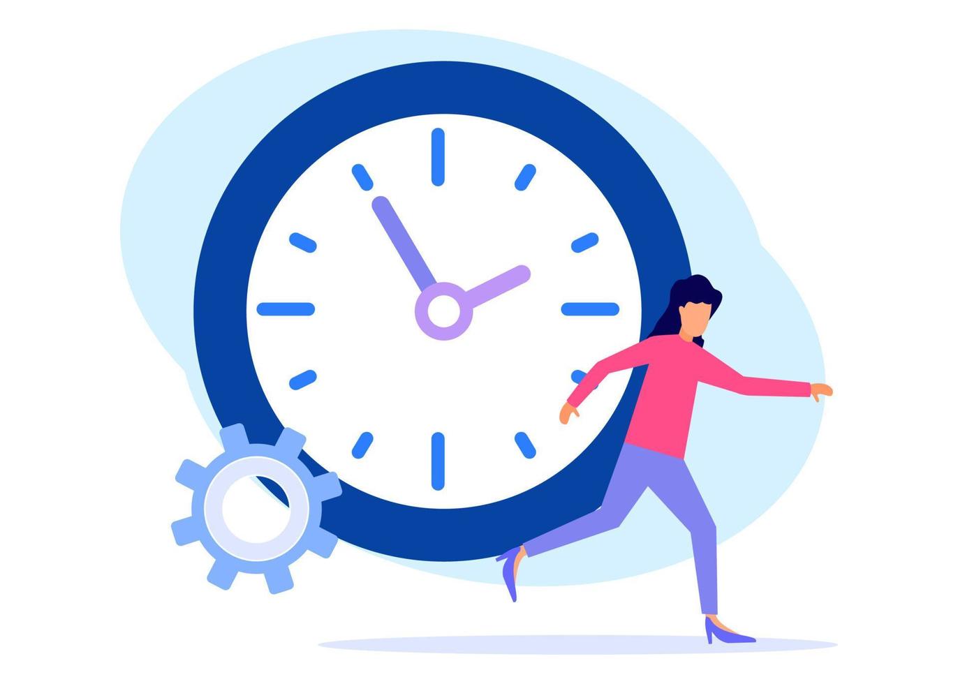 Illustration vector graphic cartoon character of time management