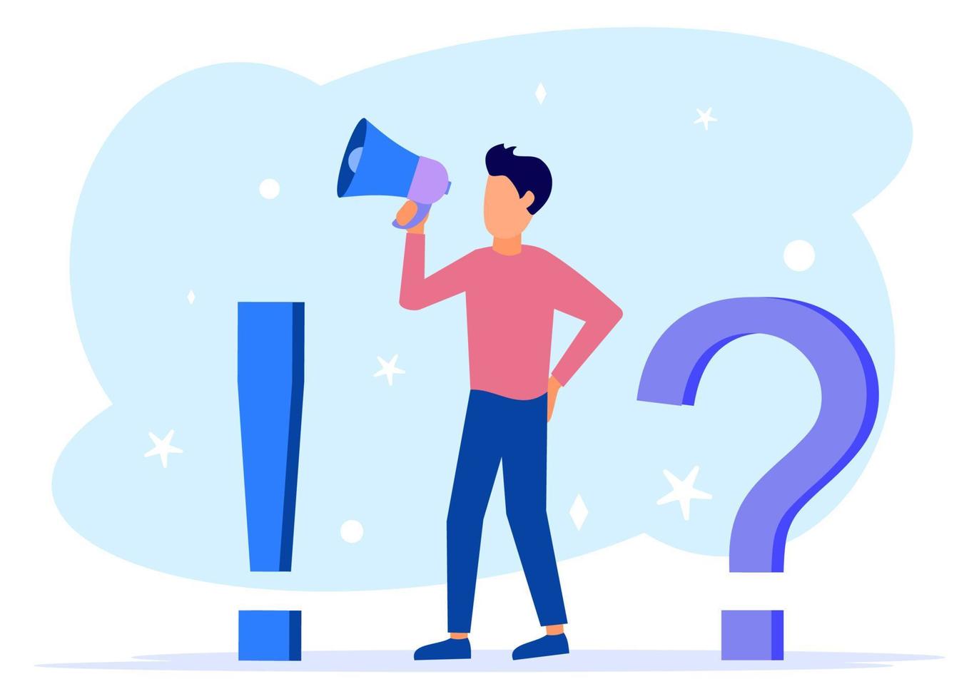 Illustration vector graphic cartoon character of answer and questions