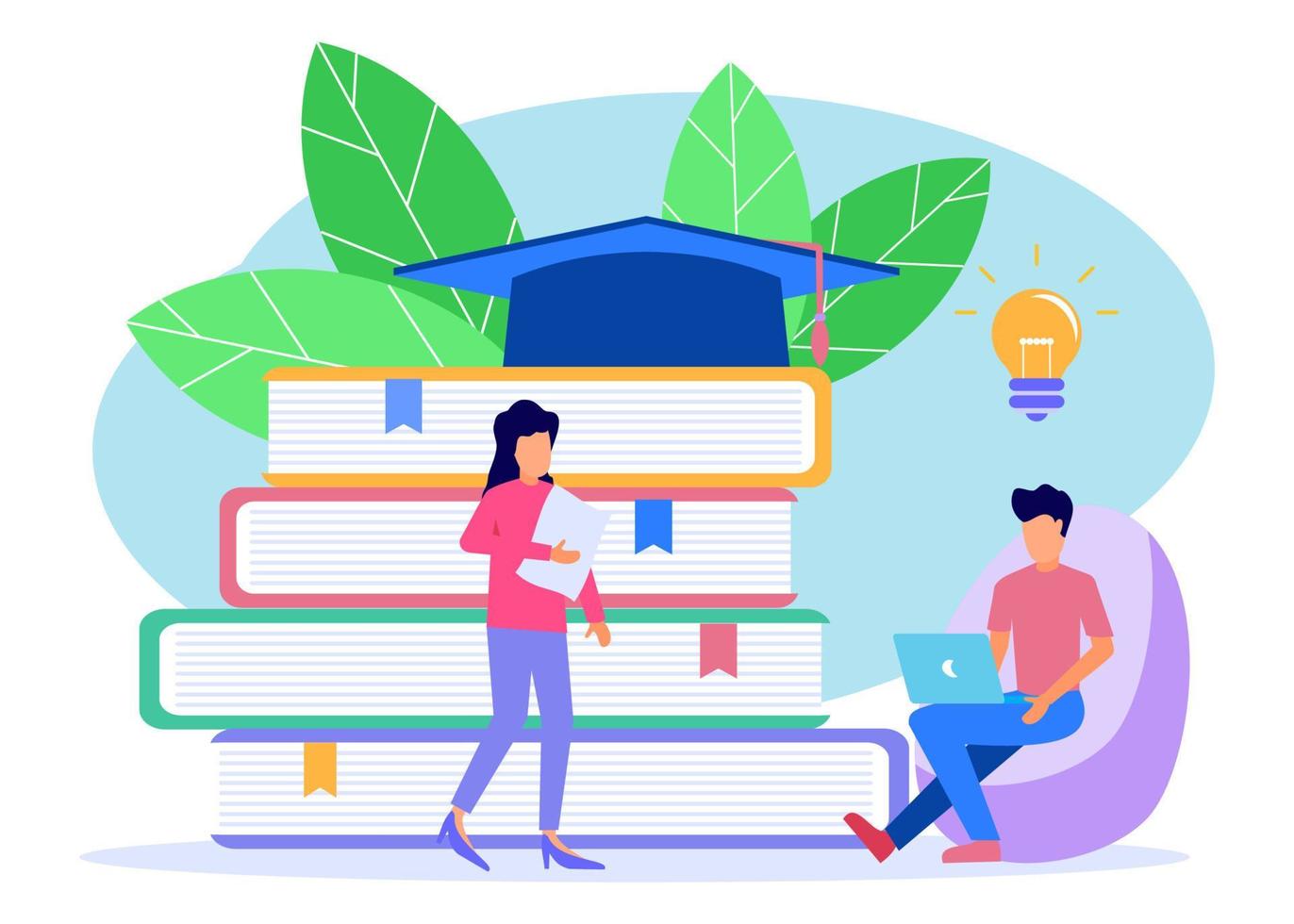 Illustration vector graphic cartoon character of education